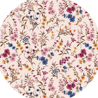 Round tablecloth with floral pattern on a white background