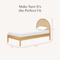 BONDI CANE TWIN BED - HONEY WITH NATURAL CANE