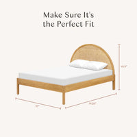 BONDI CANE FULL BED - HONEY WITH NATURAL CANE