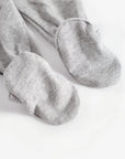 Gray socks on a white background