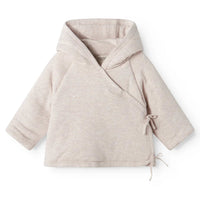 Beige baby coat on a white background