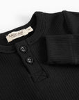 BODY BUTTON ONESIE - BLACK