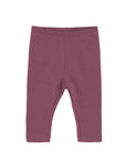 Purple baby leggings on a white background