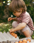 BUTTON BABY PANTS - TERRACOTTA