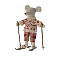 WINTER MOUSE WITH SKI SET - MUM