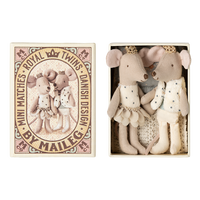 ROYAL TWIN MICE, LITTLE SISTER & BROTHER IN MATCHBOX