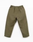 Green pants on a white background