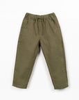 Green pants on a white background