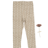 Beige pants with white stripes on a transparent background