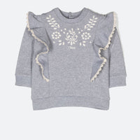 RUFFLED BABY SWEATSHIRT