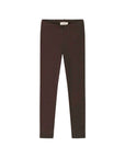 Brown ribbed leggings on a white background