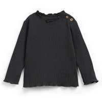 RIB LETTUCE TRIM LS TEE