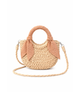 MINI STRAW BAG - BLUSH DOTS