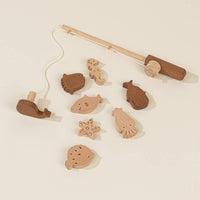 Wooden Fishing Game with Bag
