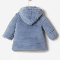 FAUX FUR HOODED COAT