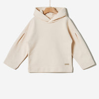 PLEATED ARM HOODIE