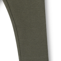 Close-up of green pants on a white background