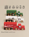 WOODEN TRAILER TRUCK SET