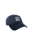Navy blue cap with 'BIG BRO' text on a white background