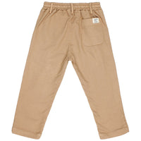 Beige pants with a pocket on a white background