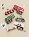 WOODEN TRAILER TRUCK SET