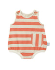 STRIPED BUTTON ROMPER