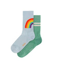 NOMI SOCKS - CHALK/GREEN