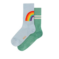 NOMI SOCKS - CHALK/GREEN