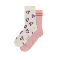 NOMI SOCKS - 2 PACK - PURPLE HEARTS