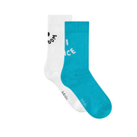 NORMAN SOCKS - 2 PACK - WHITE/BLUE