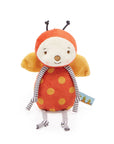 Stuffed toy ladybug with a white background