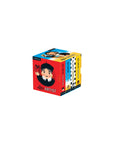 A boxed children's book set titled "Little Artist" by Mudpuppy, showing four colorful volumes standing in front of a red illustrated box. The set includes topics like scientists, painters, photographers, and musicians, with cartoon artist illustrations and bright red, blue, white, and yellow covers.
