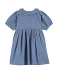 SMOCKED CHAMBRAY DRESS
