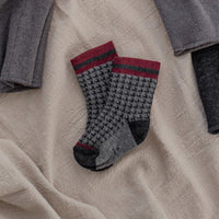 ARNAU HERRINGBONE SOCKS - ANTHRACITE