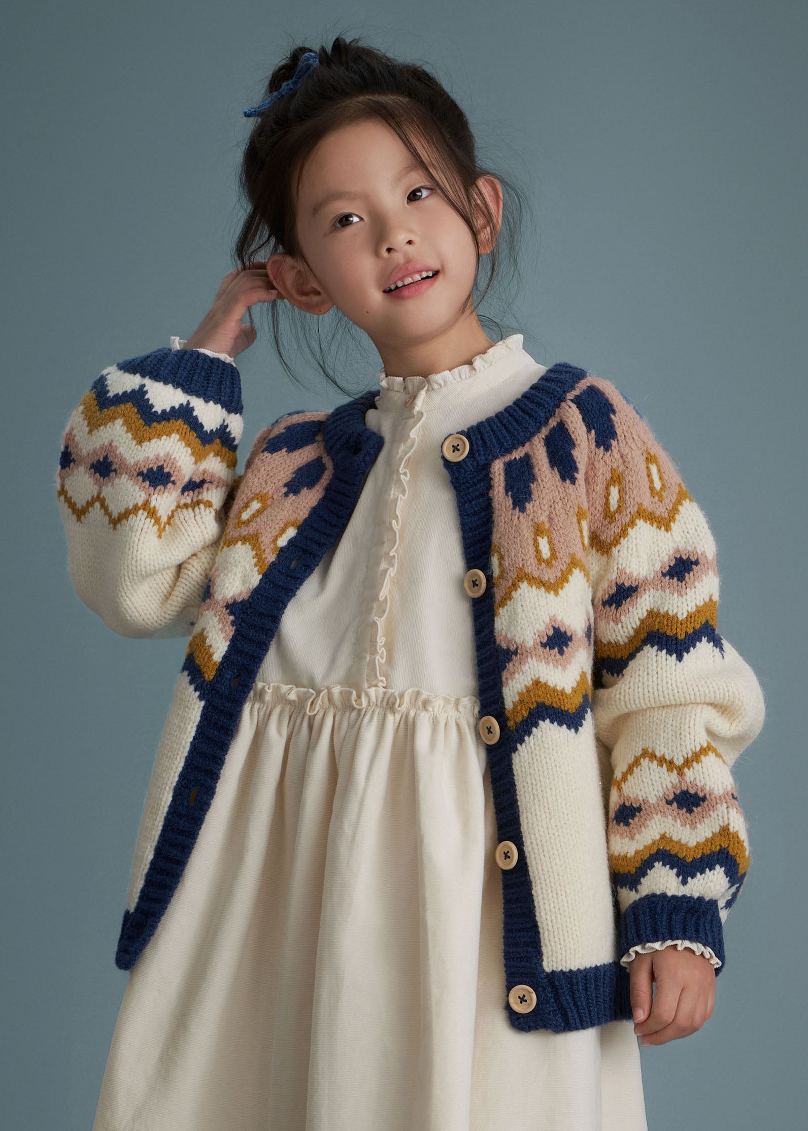 JAQUELINE CARDIGAN - OFF WHITE/MULTI – eggy
