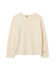 Beige long-sleeve shirt on a light gray background