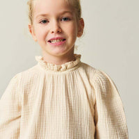 CARLOTA GAUZE TOP - DARK GREY