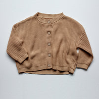 THE CHUNKY CARDIGAN - CARAMEL