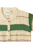 POINTELLE KNIT BUTTON DOWN