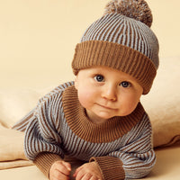 CABLE SWEATER - COCO BLUE