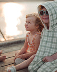 BATHING TOWEL PONCHO - FERN PLAID