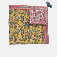 ENOHA PLAID - CREAM INDIAN FLOWERS