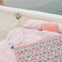 ENOHA PLAID - CREAM INDIAN FLOWERS