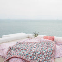 ENOHA PLAID - CREAM INDIAN FLOWERS