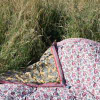 ENOHA PLAID - CREAM INDIAN FLOWERS