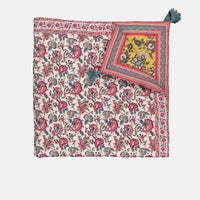 ENOHA PLAID - CREAM INDIAN FLOWERS