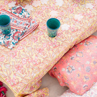 VALERIE FLORAL PILLOW CASE - STRAWBERRY BOHEMIAN HINDI