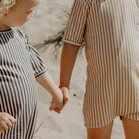 STRIPE RASHGUARD SUIT - HONEY