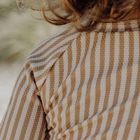 STRIPE RASHGUARD SWIMSUIT - HONEY