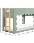 LIDO WAVE CONVERTIBLE BUNK BED - WHITE/HONEY
